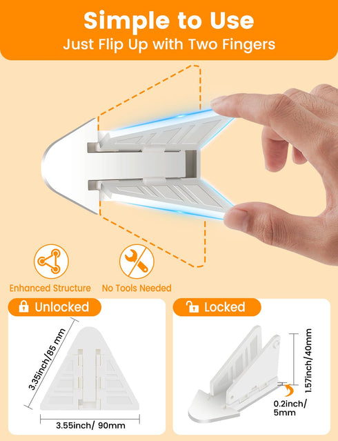 4PACK Sliding Glass Door Lock, Baby Proofing Window Door Locks Security Bar for Kids Patio Closet Doors