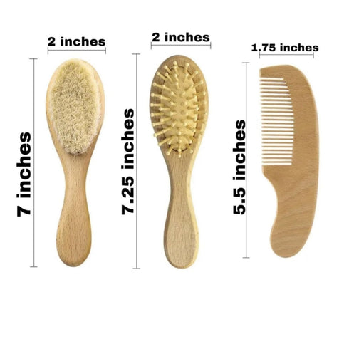 ZYMECH Customized Newborn Name Wool Brush Wooden Comb Personalized Baby Hair Brush Head Portable Comb Bath Hair Brush