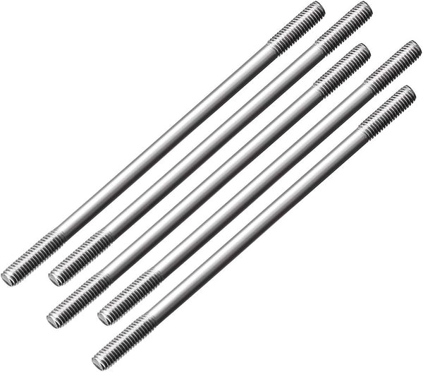 uxcell M3x55mm Pushrod Connector Stainless Steel Rod Linkage for RC Boat, Car, Airplane, Helicopter, 5pcs