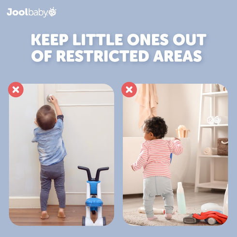 Jool Baby Door Knob Child Safety Covers (4 Pack), Prevent Kids from Opening Doors, Easy to Install