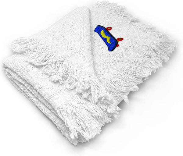 Fastasticdeals Custom Embroidery Nursery Bedding Baby Blankets for Boys & Girls Toy Skateboard