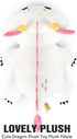 Onsoyours Chubby Dragon Stuffed Animal, Soft Huggable Plush Pillow, Kawaii Cute White Dragon Toy (10")