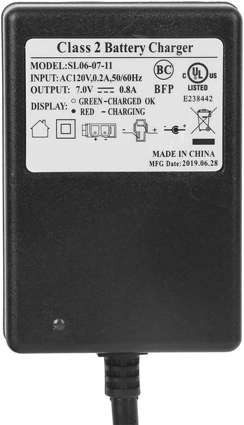 Battery Charger Class 2 Model Hkx105-a07, Ride On Toys Electric Car Battery Charger AC110V to DC7V High Class Plastic
