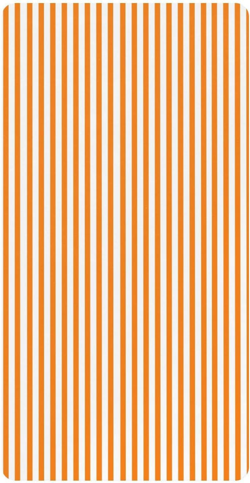 CZXW Stripes Orange White Crib Sheets Fitted 52" x 28" Natural Cotton Soft