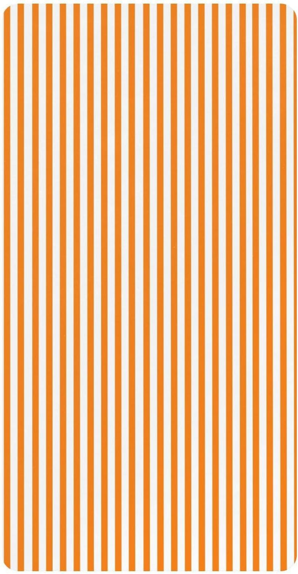 CZXW Stripes Orange White Crib Sheets Fitted 52" x 28" Natural Cotton Soft