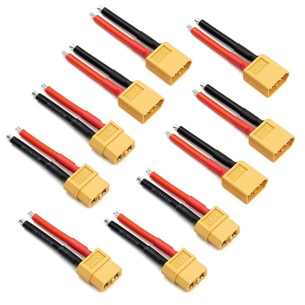 5 Pairs XT60 Plug Connector Male and Female with 14AWG Silicon Wire for RC Lipo Battery Cable Drone Car Boat