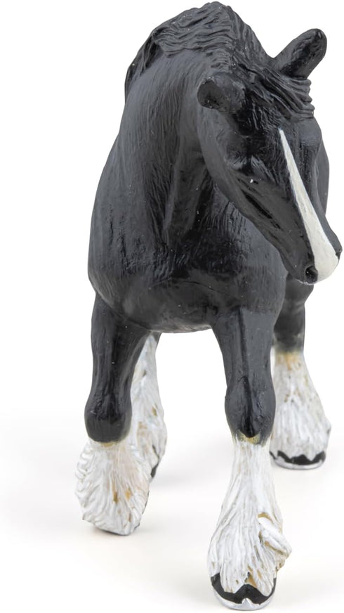 Papo Hand-Painted Figurine - Black Shire Horse Figure-51517 - Collectible for Children 3 Years and Up
