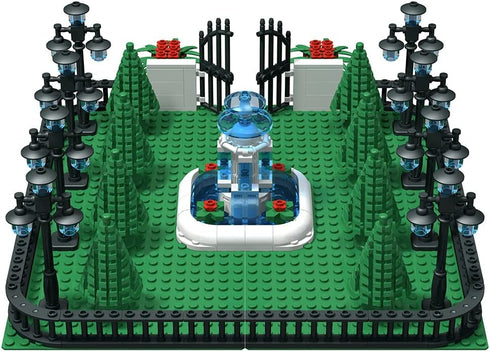 Building Block Education Toy, Street Lamp & Tree Fences Sets, Compatible with Major Brands