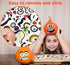 36 Pack Halloween Pumpkin Decorating Stickers - Mini Face Stickers for Kids Toddlers Party Favors (18 Sheets, Pumpkins