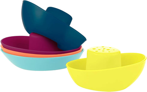 Boon Fleet Toy Boat Baby Bath Toys - Stacking Boat Toy Set
