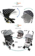 Manito Sun Shade for Strollers and Car Seats - Scandi Mosaic Black, UPF 50+