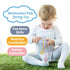 Montessori Pull String Toys for Baby, 100% Food Grade Silicone with Built-in Rattle Function, Easy to Clean (Blue)