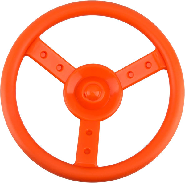Playground Steering Wheel Accessories, Plastic Swingset Steering Wheel for Outdoor Backyard Playset (1, Orange)