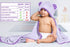 ELSVIN Set 2 30 30 Inch 400 of Hooded Baby Towels Purple and Pink Luxurious, Large and Super Absorbent x Soft