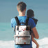 Hsnar Backpack Poppy Flowers Printed Waterproof Diaper Bag Large Capacity Baby Bag with Stroller Straps, Multi-Pocket