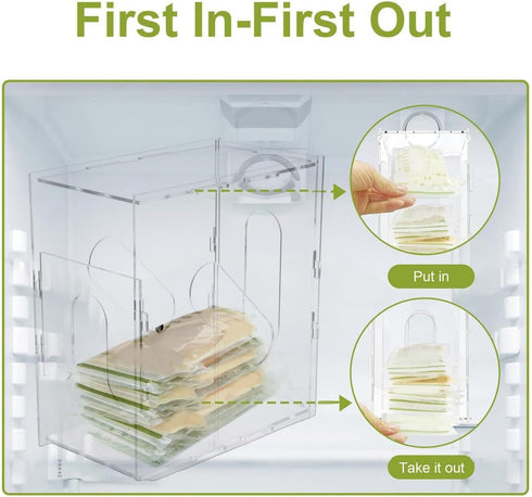 NOENNULL Milk Bag Storage Containers, Breast Milk Storage Containers, Acrylic, Transparent, Removable Breast Milk Bag