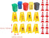 Set Playset 25pcs NUOBESTY Mini Traffic Signs Mini Traffic Cones Construction Toys Plastic Street Yellow Warning Stop