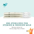 100 Count, 6 oz Amazon Brand - Mama Bear Breastmilk Storage Bags, Pre-Sterilized, BPA Free, Double Zips