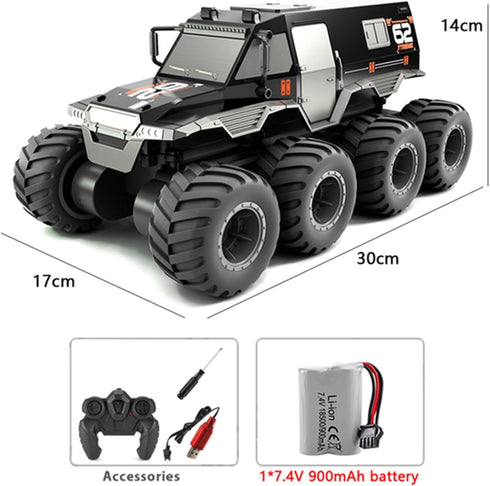 8WD 2.4GHz GoolRC Amphibious Remote Control Car, RC Cars, Remote Control Boat, Waterproof Off Road RC Monster Truck