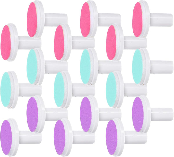 SOPOTUTU 18pcs Nail Buffer Replacement Heads for Electric Nail File Trimmer 3-Color Grinding