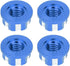VGEBY 4pcs RC Hex Nuts, M4 Aluminum Alloy Wheel Hex Nuts for D3 D4 1/10 RC Car (Dark Blue)