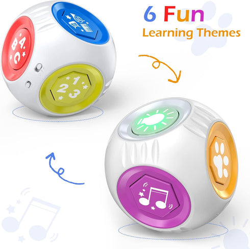 Bilingual Cube Learning Toy for 1+ Year Old, Educational Gift for Toddler Age 1-2, Musical Baby Toy 12-18 Month