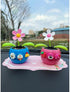 Rose Red Solar Dancing Flower Car Dashboard Decorations - Funny Solar Powered Dancing Flower Pot Flower Swinging Toy for Car Decor Funny Gifts for Friends Solar Power Kits Learning and Education