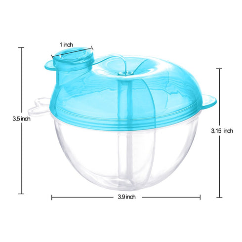 Accmor Baby Formula Dispenser for On-the-Go Feedings, Three-Compartment Non-Spill Formula Container to Go, Snack Milk