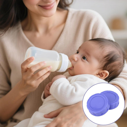 Penitue 6pcs Baby Bottle Caps for Pigeon & Lansinoh Bottles, Leak Proof Travel and Storage Replacement Tops Lids Covers