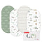 Gllquen Baby Bassinet Sheets 4 Pack, Breathable Cozy Fitted Mattress Sheet, Elastic