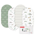 Gllquen Baby Bassinet Sheets 4 Pack, Breathable Cozy Fitted Mattress Sheet, Elastic