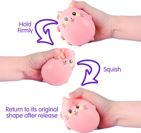 10 JOYIN Pcs Jumbo Easter Eggs Filled with Cute Stress Reliever Animal Squishy Toy for Easter Egg Hunt, Kids Party