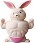 Funny Squishy Bunny Toys, Stretchy and Squeeze Rabbit Toy, Pink Muscle Animal Figure for Kids and Adults