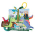 Set 0-6-12-18 Dinosaur Infant Toys Crinkle Books Touch and Feel with Dino Teether and Paci Clip Babies Months