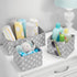 Drawer/Closet Set 5 mDesign Soft Fabric Dresser Divided Storage Organizer Bins for Nursery - Holds Blankets, Bibs