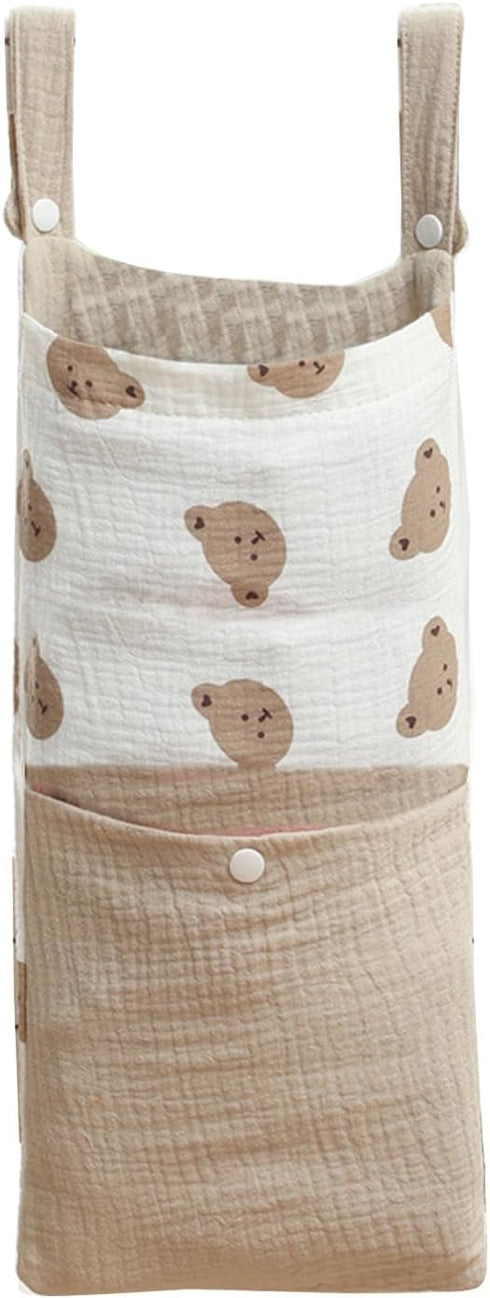 ZHENZQ Crib Hanging Diaper Bag For Baby Bed Toy Storage Newborns Strollers Organizers