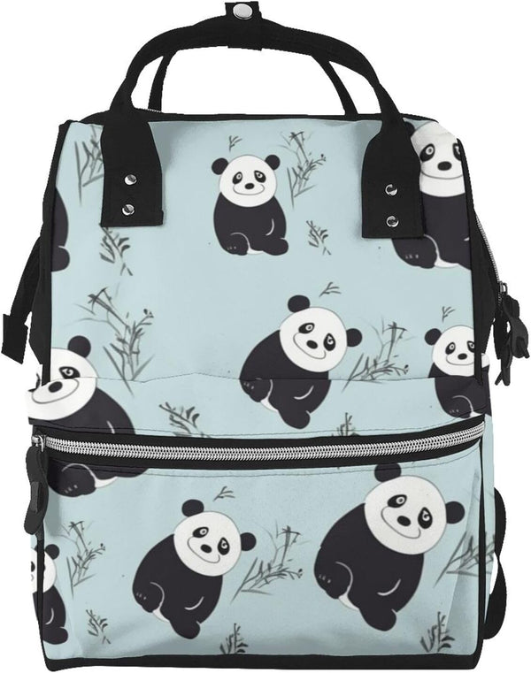 FHEDVBN Cartoon Panda Bear Diaper Bag Backpack for Women Multifunction Waterproof Mummy Backpacks