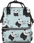 FHEDVBN Cartoon Panda Bear Diaper Bag Backpack for Women Multifunction Waterproof Mummy Backpacks