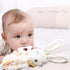 Lovey Bunny Security Blanket for Baby Girls and Boys, Soft Plush Stuffed Animal Blanket with Crinkle Ear