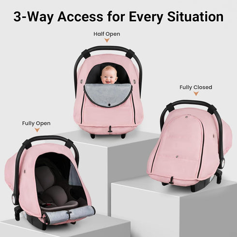 Metplus Winter Car Seat Cover Baby,Waterproof Carseat Covers Baby Boy Girl,Breathable Infant Car Seat Cover