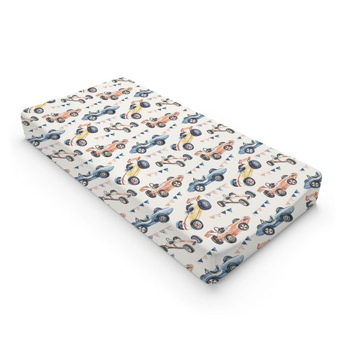 KuphiL10C Girls-16x32 Watercolor Racing Car Transportation Baby Changing Pad Cover,Unisex Car Nursery Diaper Changing