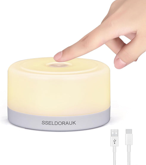 S SELDORAUK Nursery Night Light for Baby,Portable LED Touch Night Lamp for