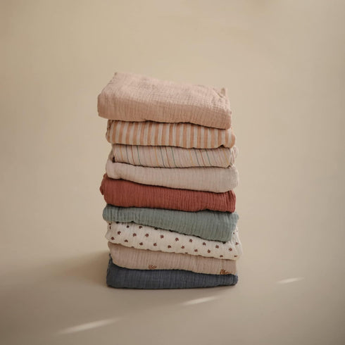 mushie Ultra-Soft Muslin Changing Pad Cover in White