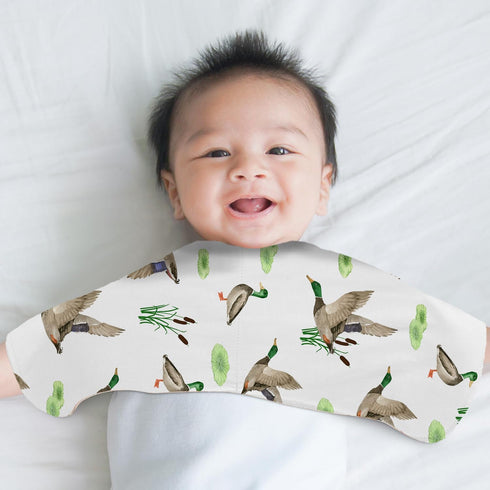 Besaomeom 4 Pack 19 9 Inches Mallard Duck Baby Burp Cloths for Boy Girl, Duck Hunting Muslin Burp Cloths Soft Absorbent