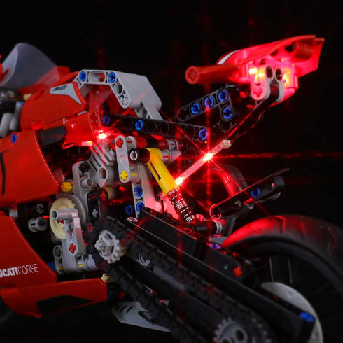 BRIKSMAX LED Lighting Kit for Ducati Panigale V4 R, Compatible with Lego 42107 Model, Lego Set Not Included