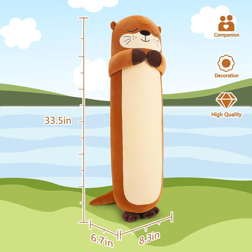 Animal,33.5 Large Otter Stuffed Long Otter Plush,Kawaii Plush Toys,Cute Plushies Animal Gifts,Animals Body Pillow