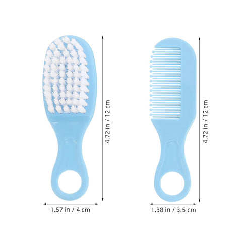 LIOOBO 5 Sets Set Hairbrush and Grooming Comb for Newborns with Soft Bristles for Scalp Treatment and Bathing Kit