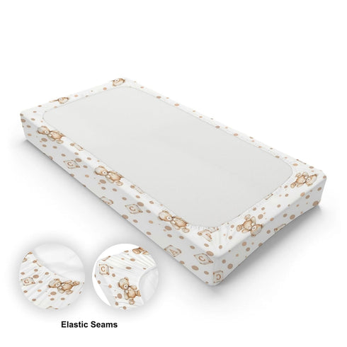 KuphiL10C Girls-16x32 Cartoon Cute Forest Bears Pattern Baby Changing Pad Cover, Unisex Bear Nursery Diaper Changing