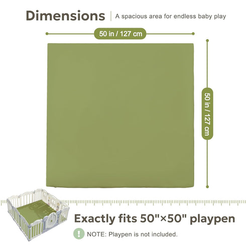 50x50 Mallify Baby Mat for Floor, Thick Soft Non-Toxic Vegan Leather Baby Play Mat, Waterproof Foam Play Mat, Padded