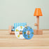 Gadpiparty 5Pcs Mini Swimming Rings, Dollhouse Pattern Swim Rings for Kids Dolls Pool Toys